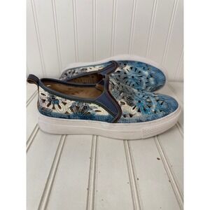 L'Artiste By Spring Step Denofeden Slip-on Shoes Women's size 38 Leather Blue